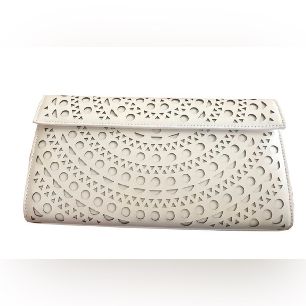 Alaïa Laser-Cut Vienne Leather Clutch